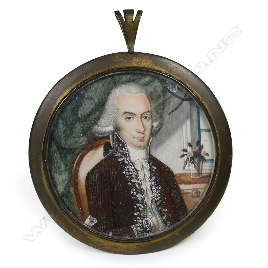 A Georgian portrait miniature on ivory, Image 1++
