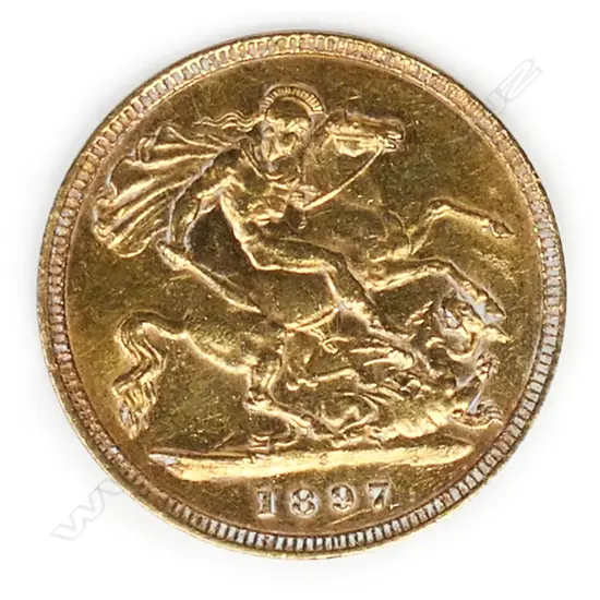 A Victorian gold half sovereign,