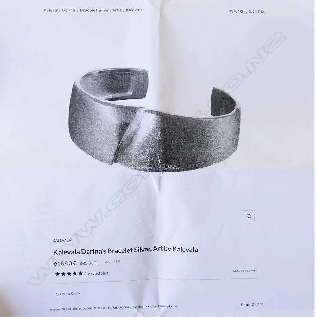 A sterling silver Lapponia retro cuff, Image 1++