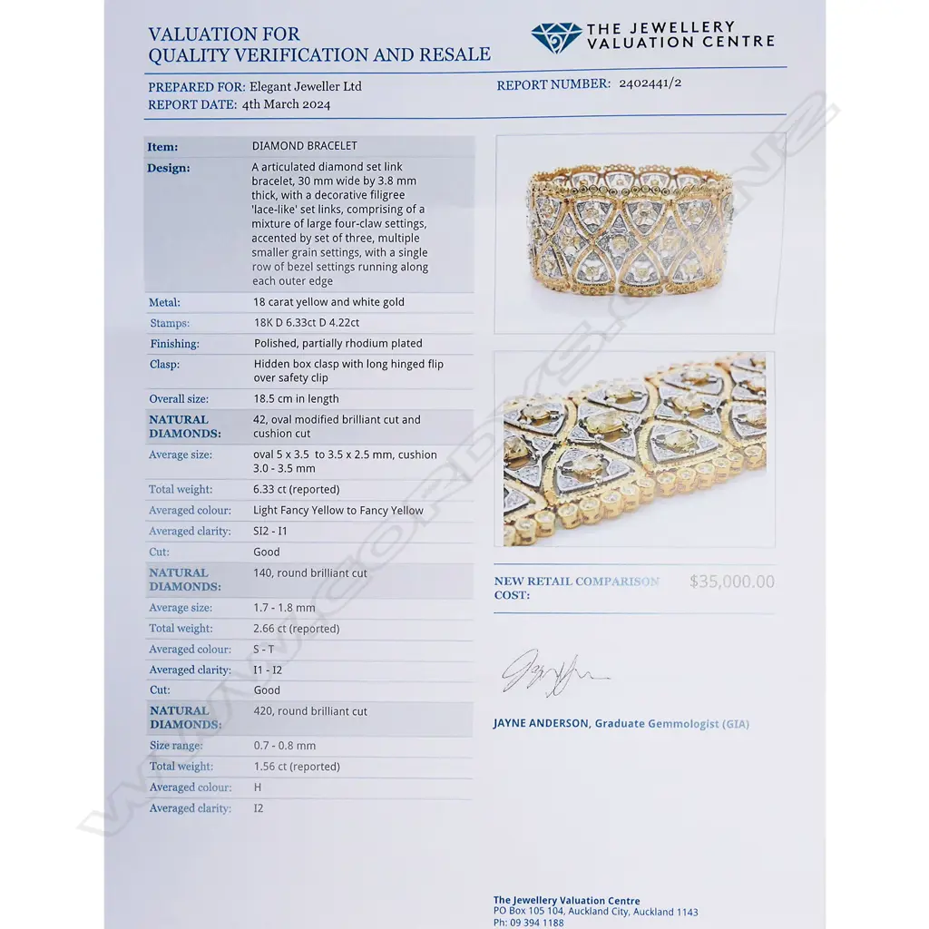 An 18ct yellow and white gold and multi diamond bracelet, Image 1++