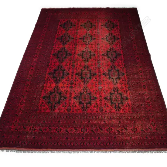 A hand knotted Andkhoy carpet,