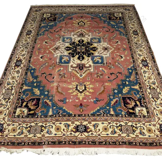 A large Iranian Heriz finely knotted carpet,