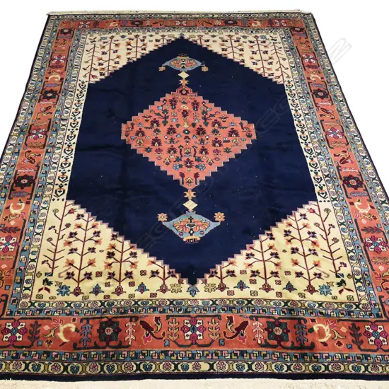 A large Iranian Afshar wool on cotton carpet,