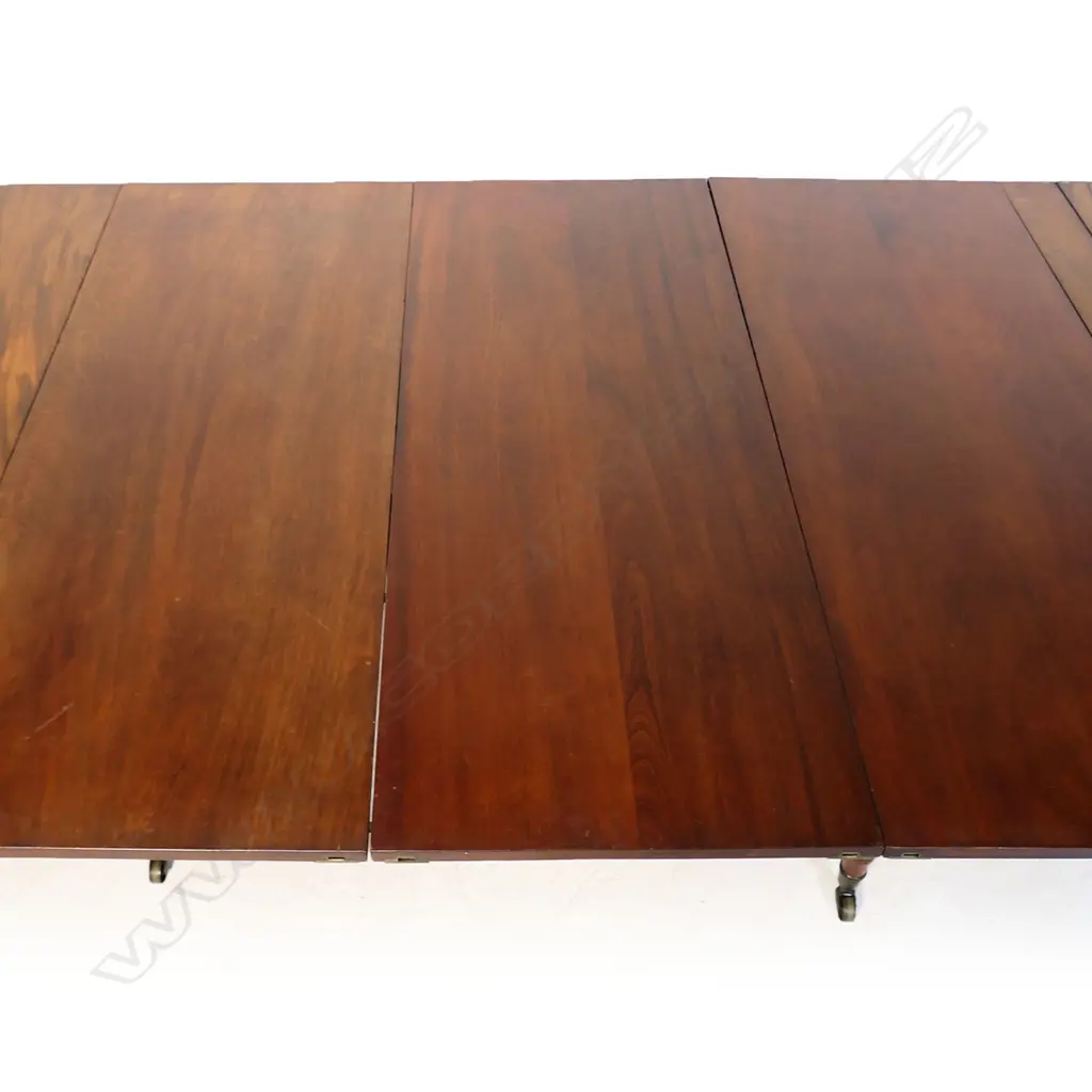 A D-end mahogany concertina action folding dining table, Image 1++