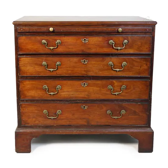 A quality George III flame mahogany bachelor's chest,