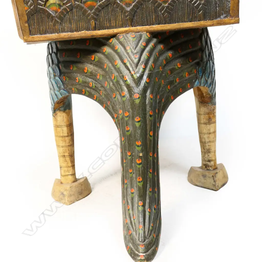 A unique early 20thC Anglo Indian Peacock chair, Image 1++
