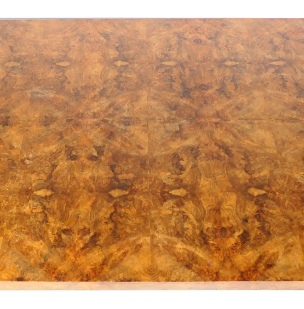A French Art Deco burr walnut veneer dining suite, Image 1++