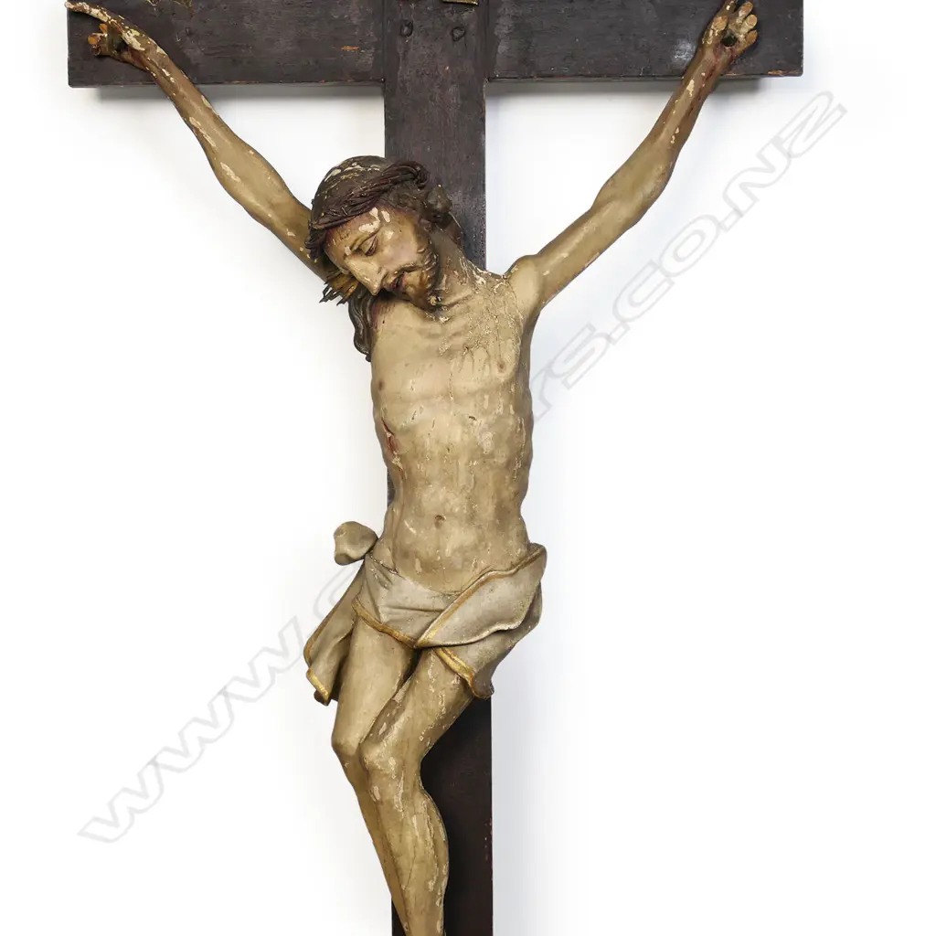 A large antique French crucifix, Image 1++