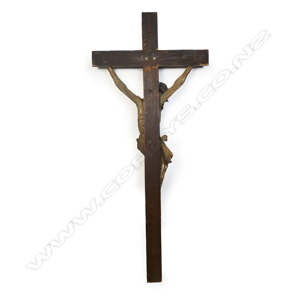 A large antique French crucifix, Image 1++