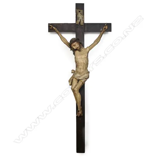 A large antique French crucifix,