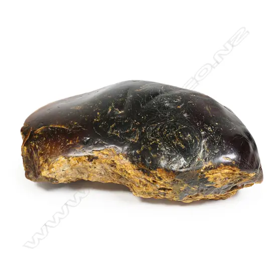 A large Northland kauri gum boulder,