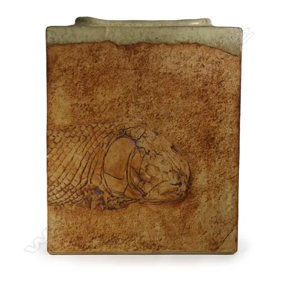 A Keith Blight pottery 'Fossil' slab vase,