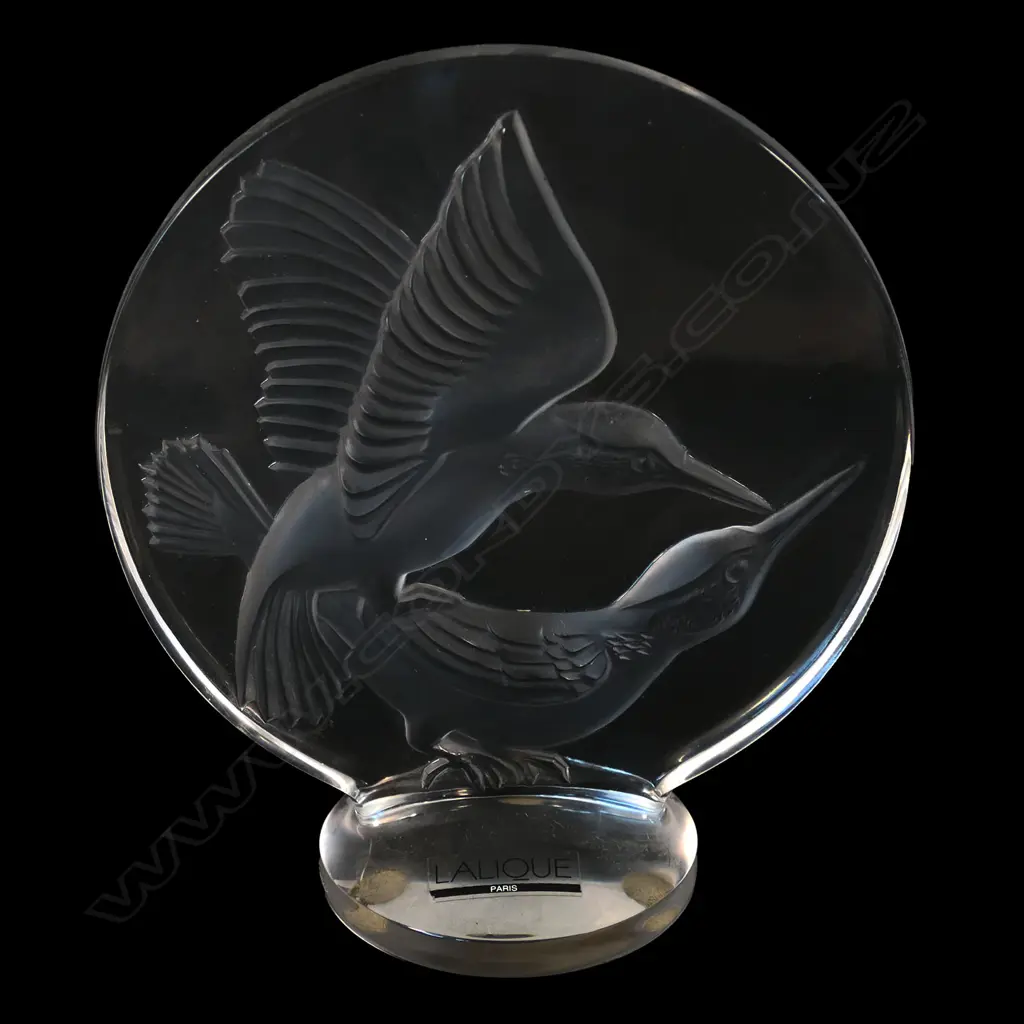 A Lalique 'Crystal Hummingbird' standing plaque, Image 1++