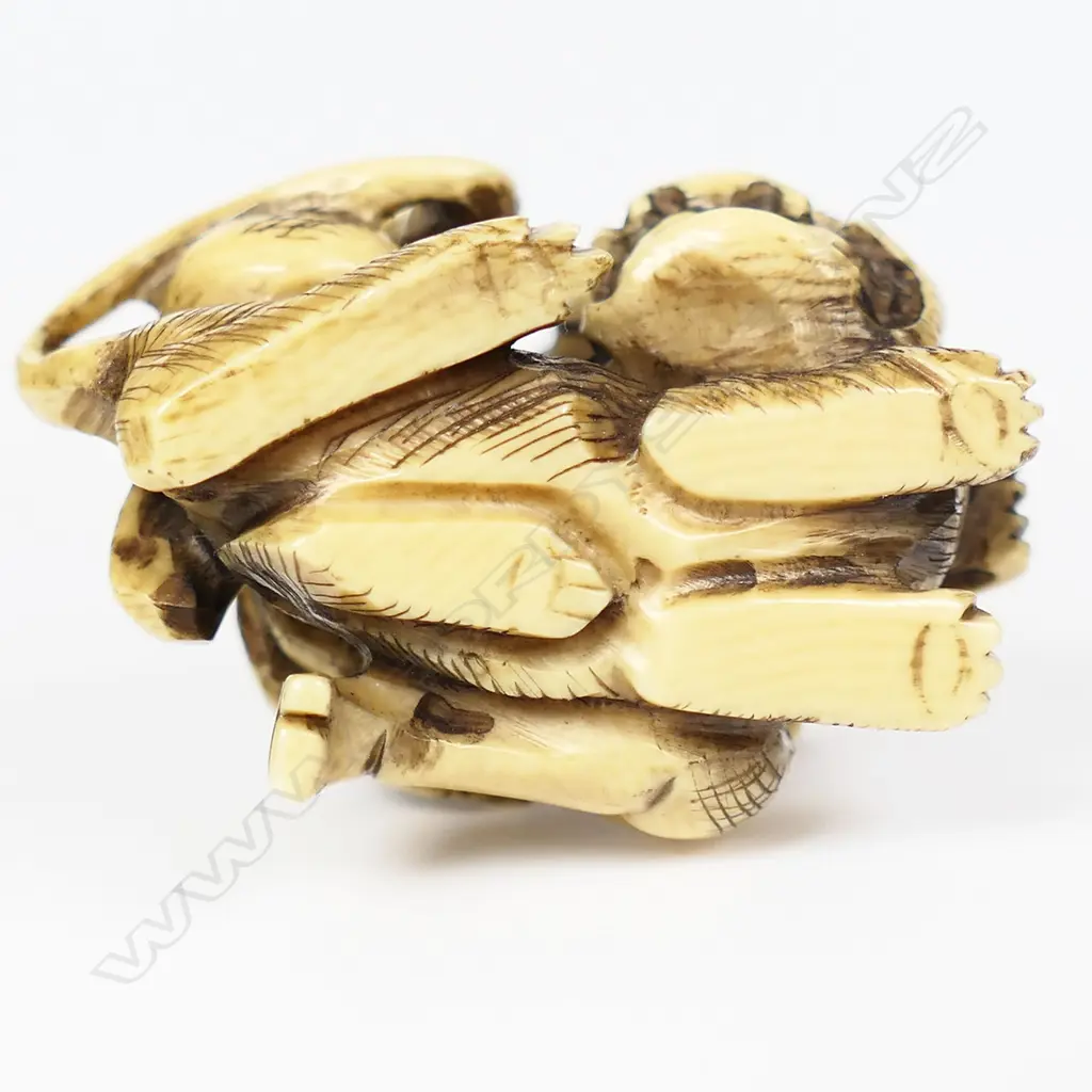 An ivory netsuke as a samurai, Image 1++