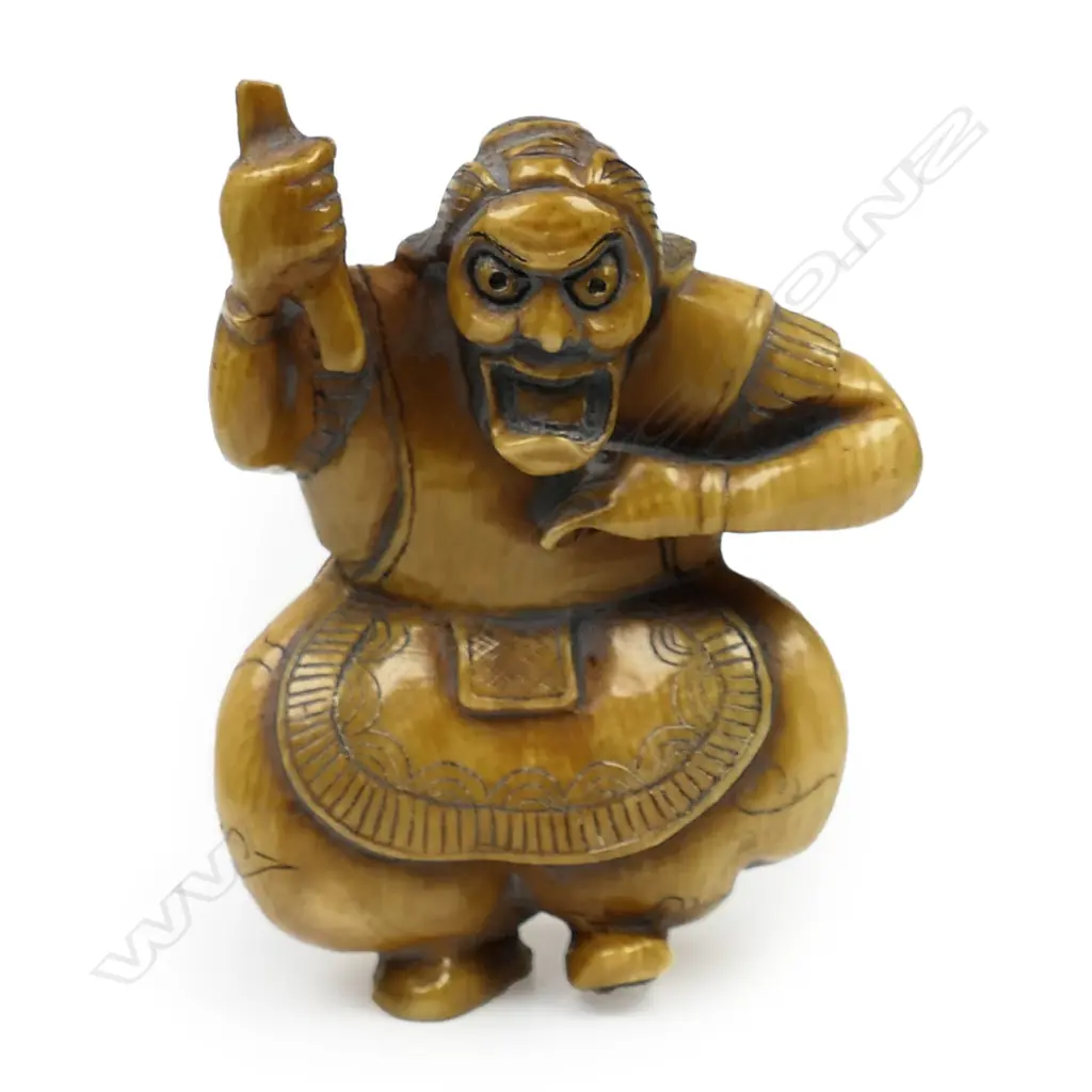 Ivory netsuke of a mythical dancing figure, Image 1++