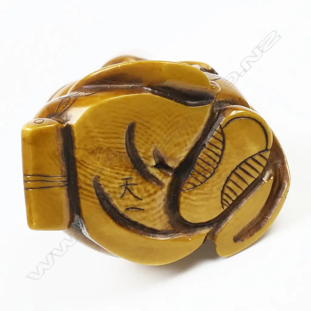 Ivory netsuke of Fukurokuju, Image 1++