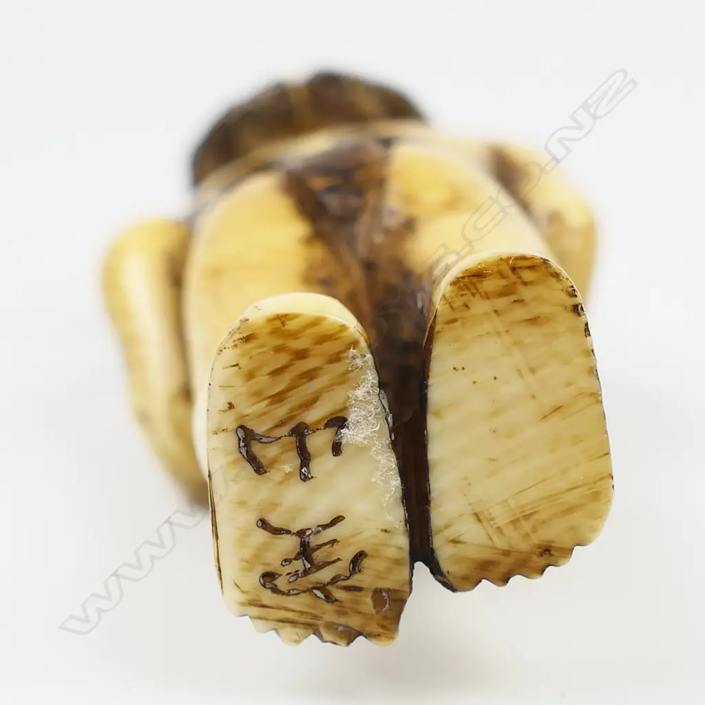 Ivory netsuke of wrestler, Image 1++