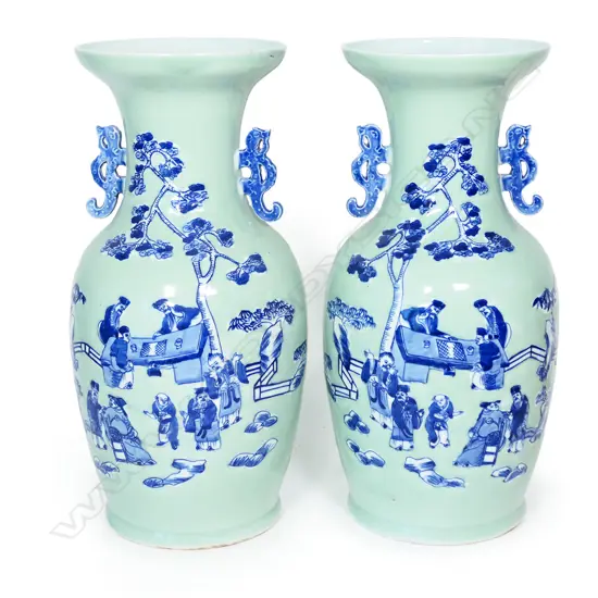 A pair of large Chinese vases,