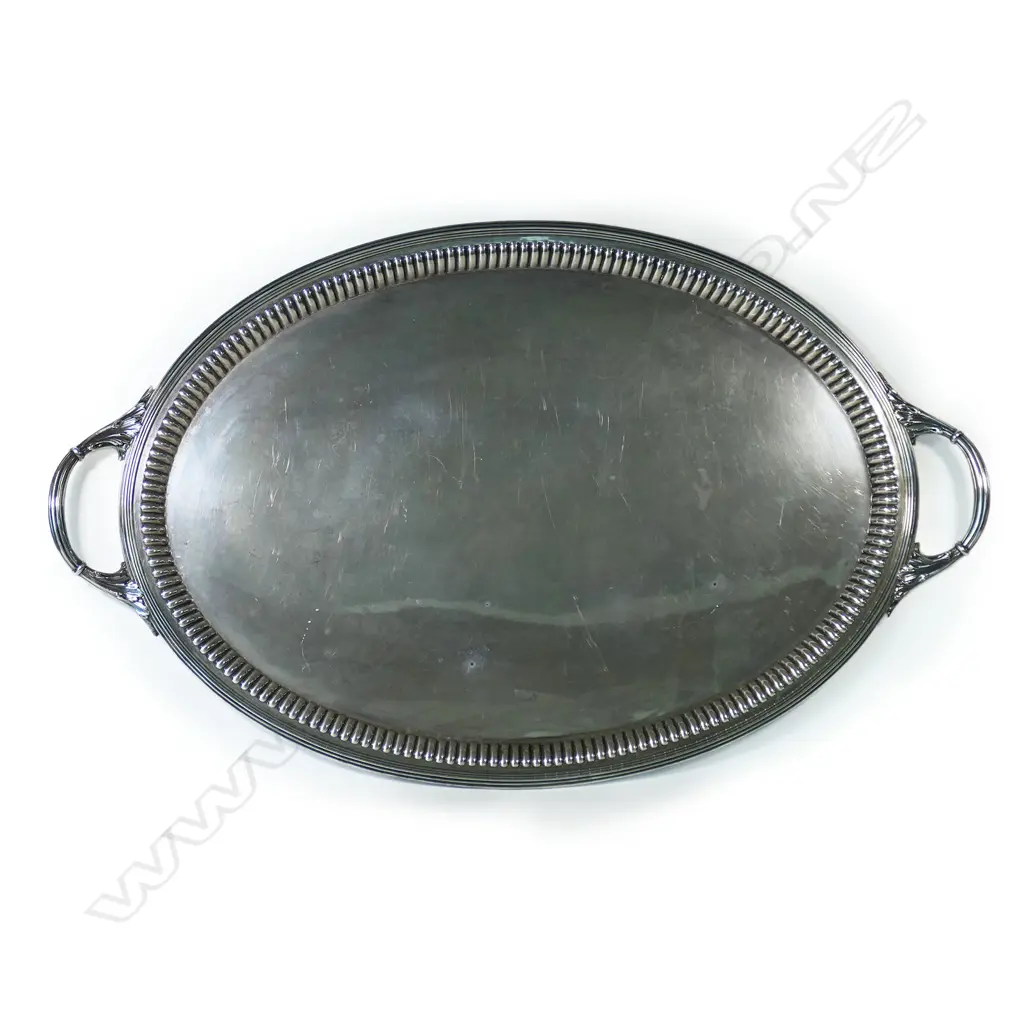 A large Victorian silver two handled tray, Image 1++