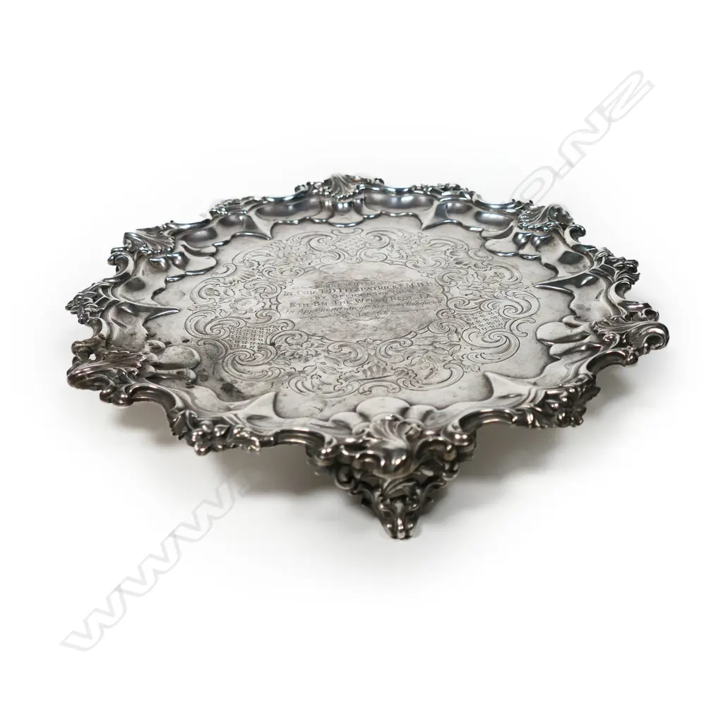 An early Victorian silver salver, Image 1++