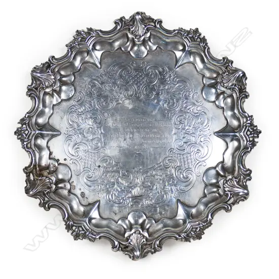 An early Victorian silver salver,