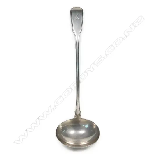 A late George III silver ladle,