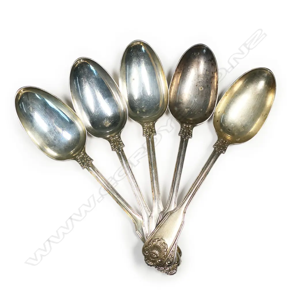 Five Victorian silver tablespoons, Image 1++