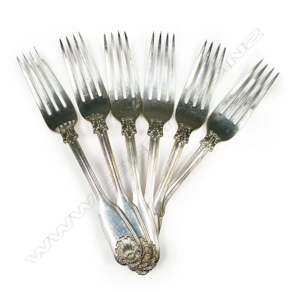 Six Victorian silver forks, Image 1++