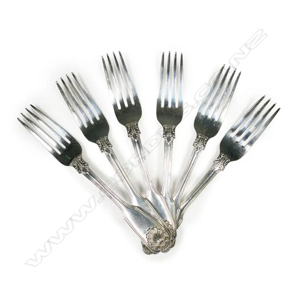 A set of six Victorian luncheon forks, Image 1++