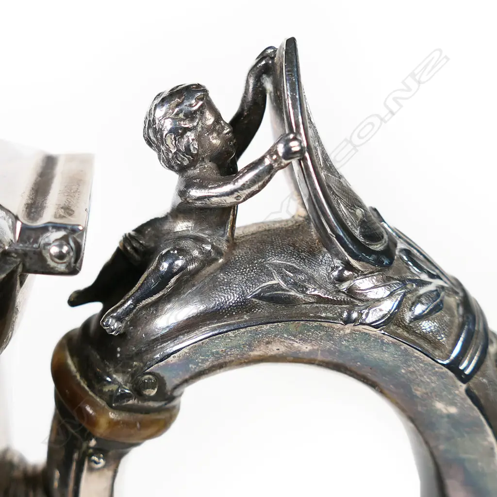 A 19thC American Schulz & Fischer sterling silver coffee pot, Image 1++