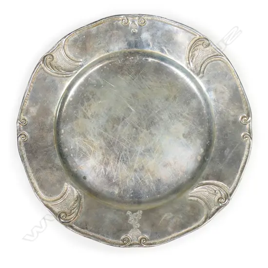 A Middle Eastern silver plate,