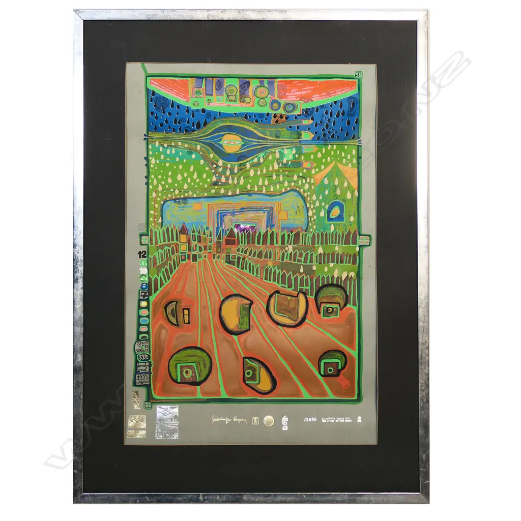 Friedensreich Hundertwasser (1928-2000), 'Street for Survivors', Image 1++