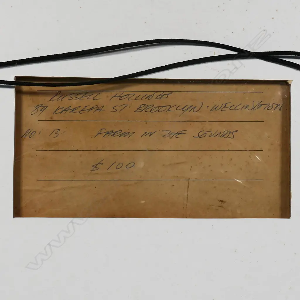 Russell Hollings (NZ 1948-) 'Farm in the Sounds', Image 1++