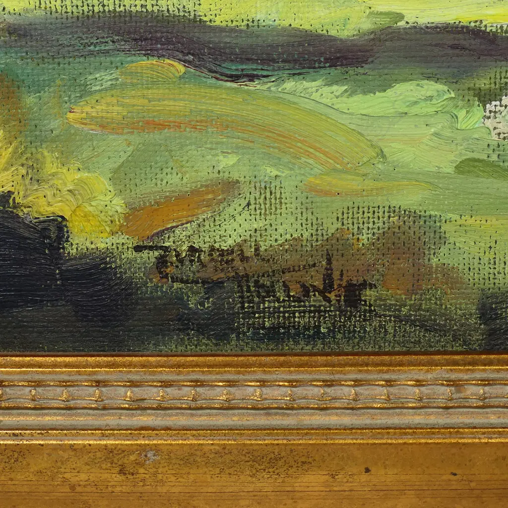 Russell Hollings (NZ 1948-) 'Farm in the Sounds', Image 1++