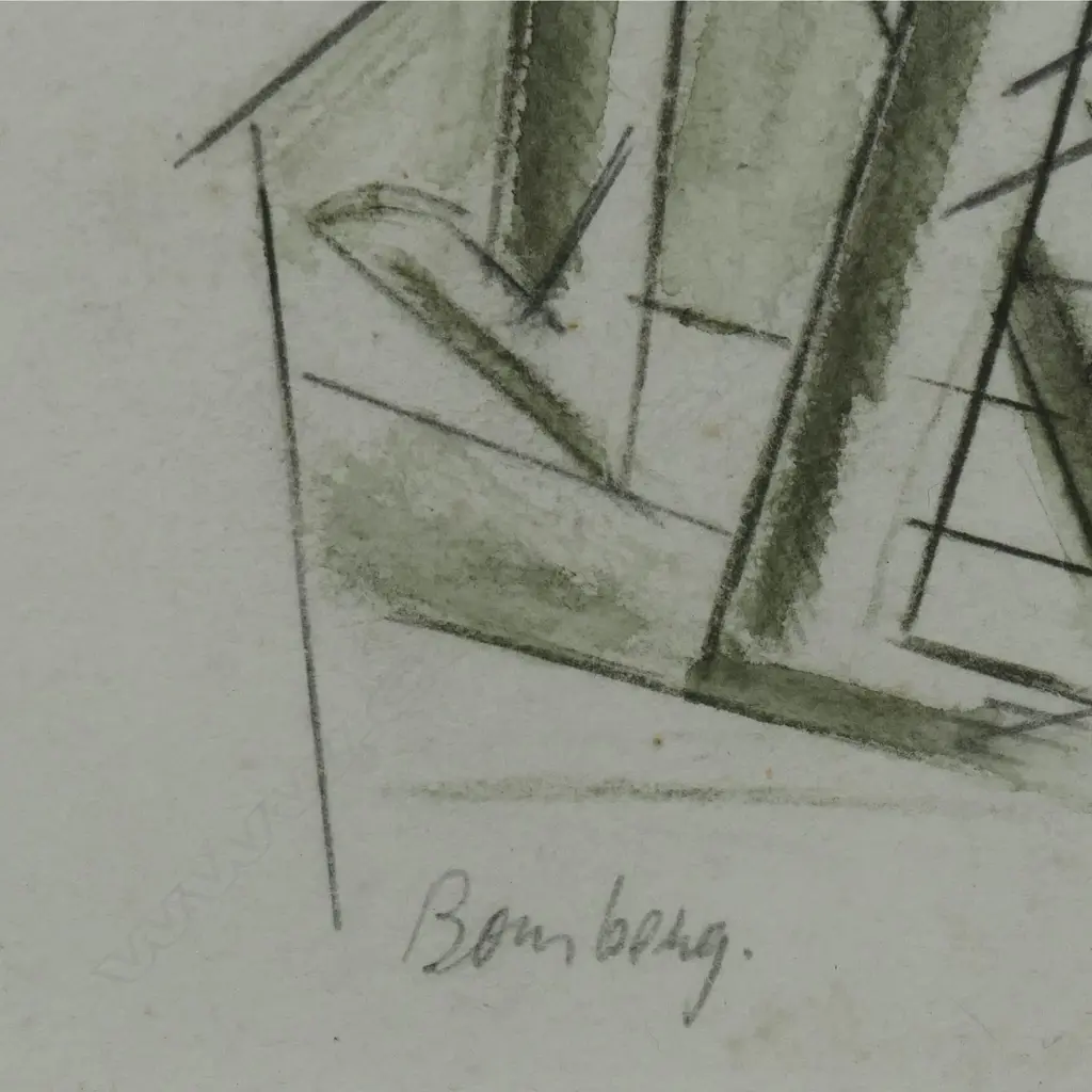 David Bomberg (UK 1890-1957) untiled abstract drawing, Image 1++