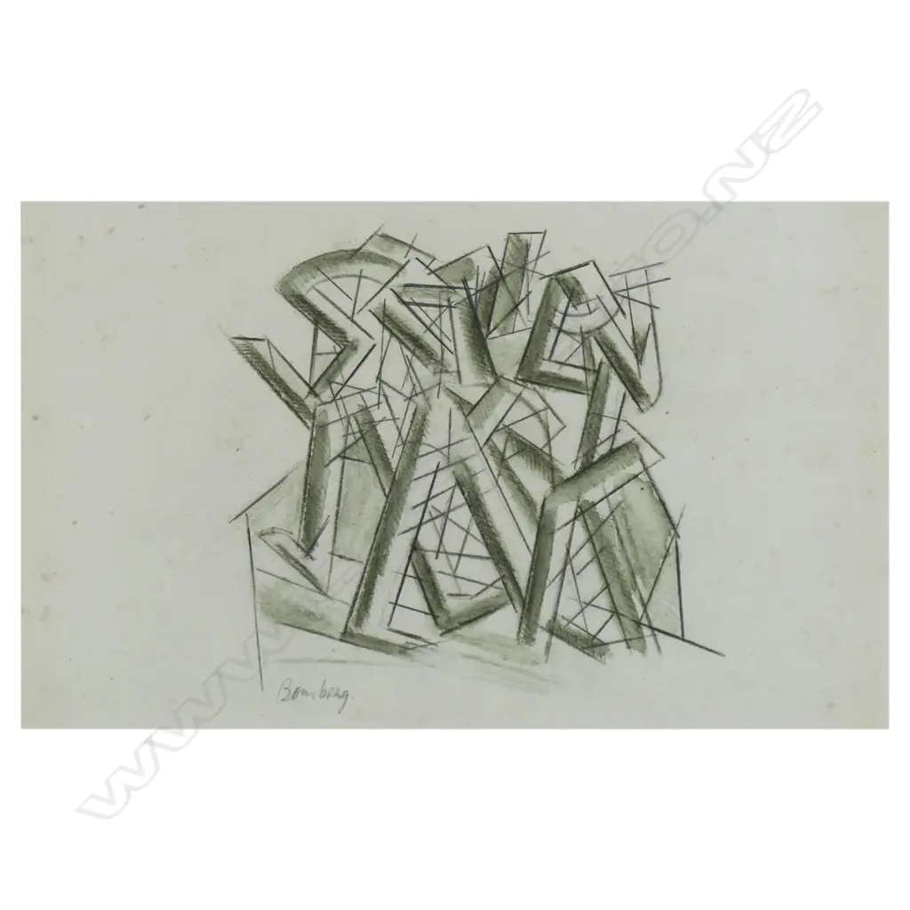 David Bomberg (UK 1890-1957) untiled abstract drawing, Image 1++