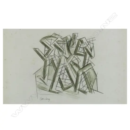 David Bomberg (UK 1890-1957) untiled abstract drawing,