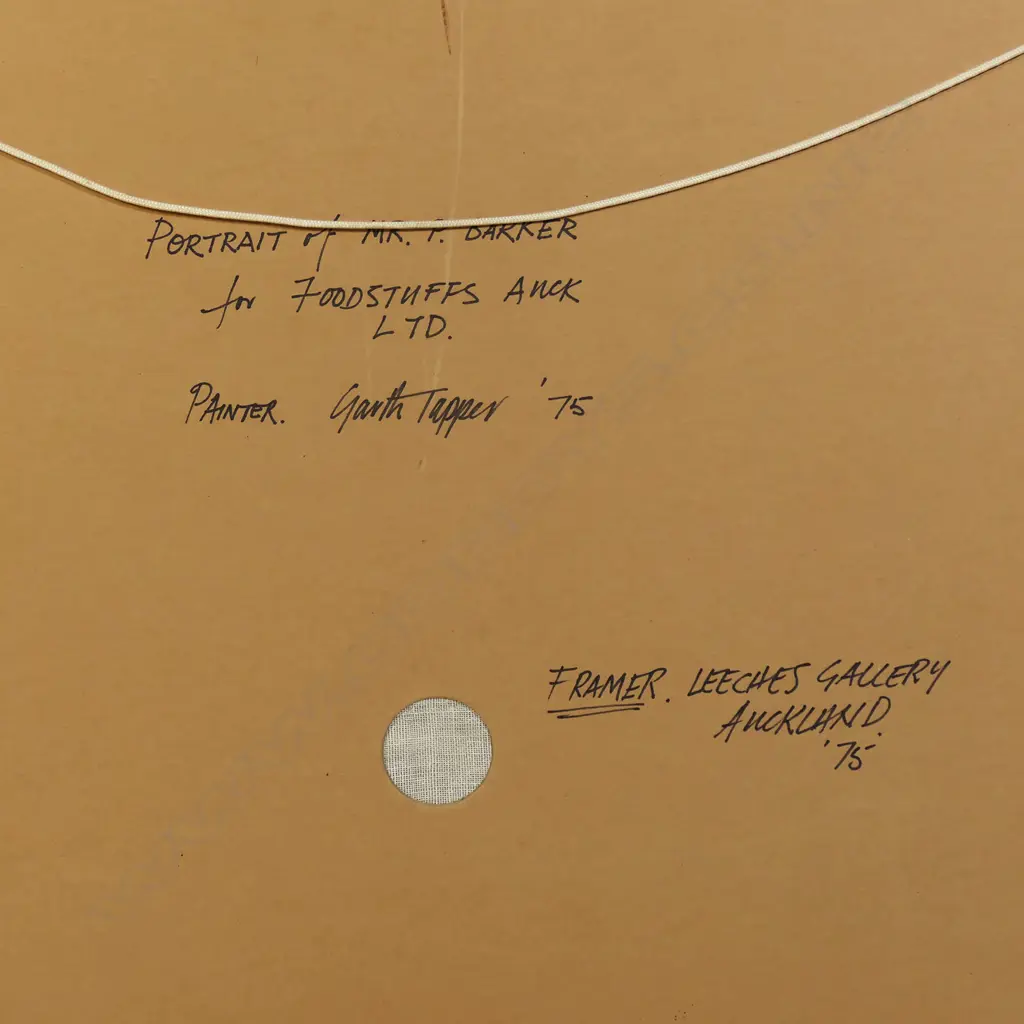 Garth Tapper (1927-1999) 'Portrait of Mr P. Barker for Foodstuffs Auck Ltd', Image 1++