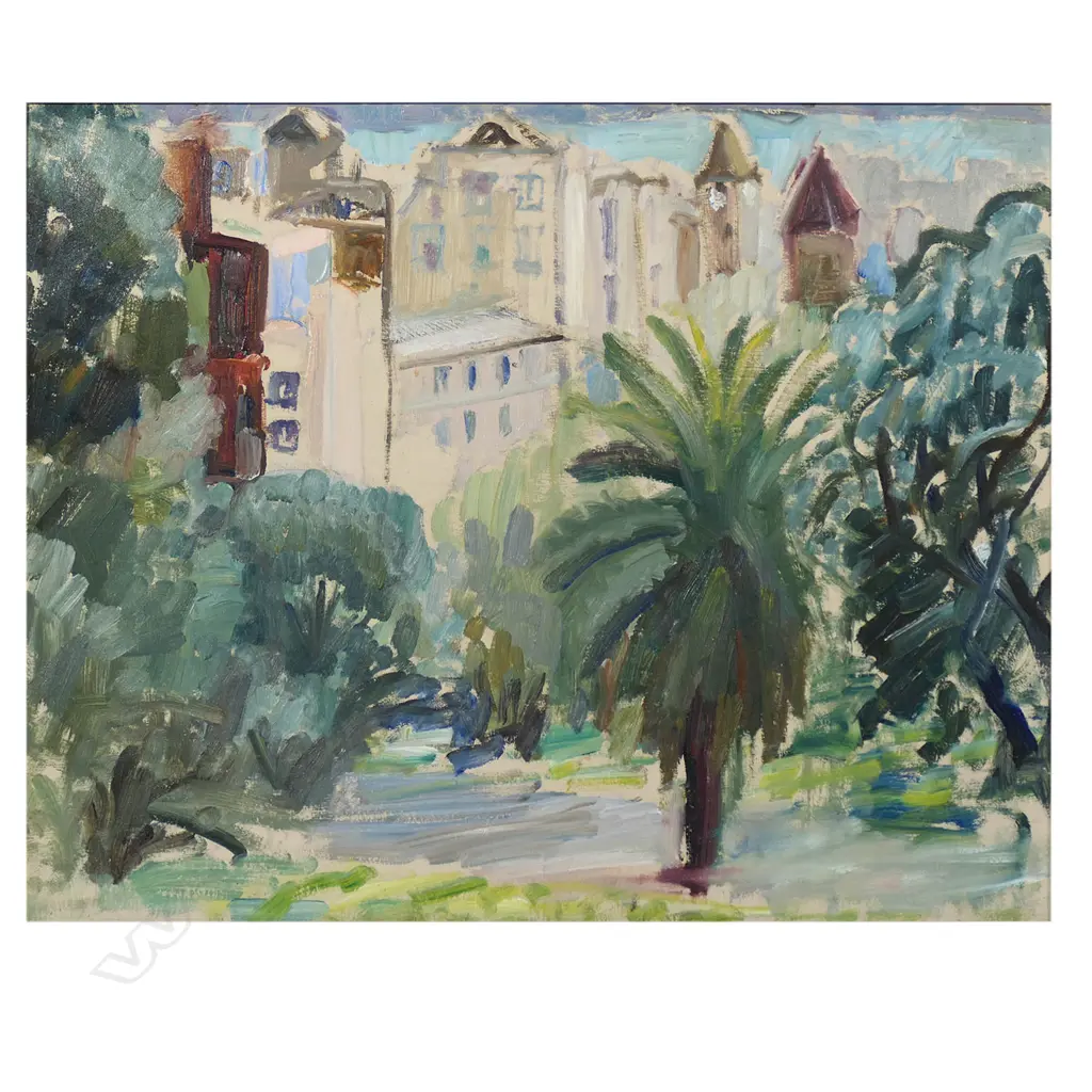 Dorothy Moreton attributed (NZ 1890-1983) Albert Park, Image 1++