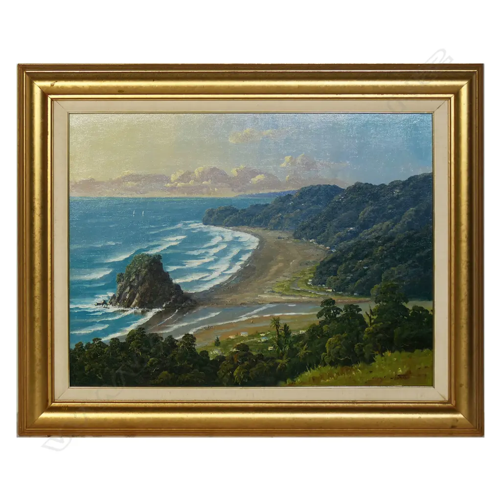 John Horton (NZ 1944- ) 'Lion Rock Piha', Image 1++