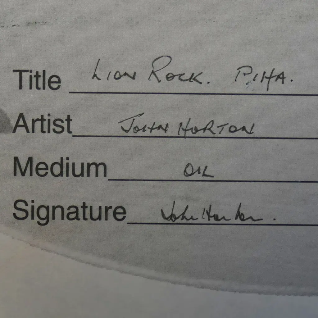 John Horton (NZ 1944- ) 'Lion Rock Piha', Image 1++