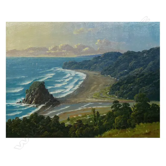John Horton (NZ 1944- ) 'Lion Rock Piha',