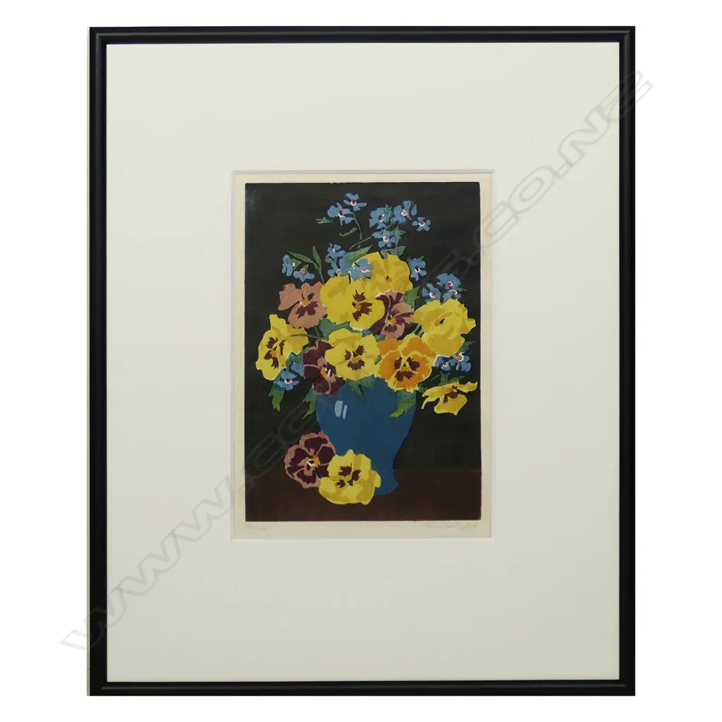 Thomas Todd Blaylock (UK 1876-1929) 'Pansies', Image 1++