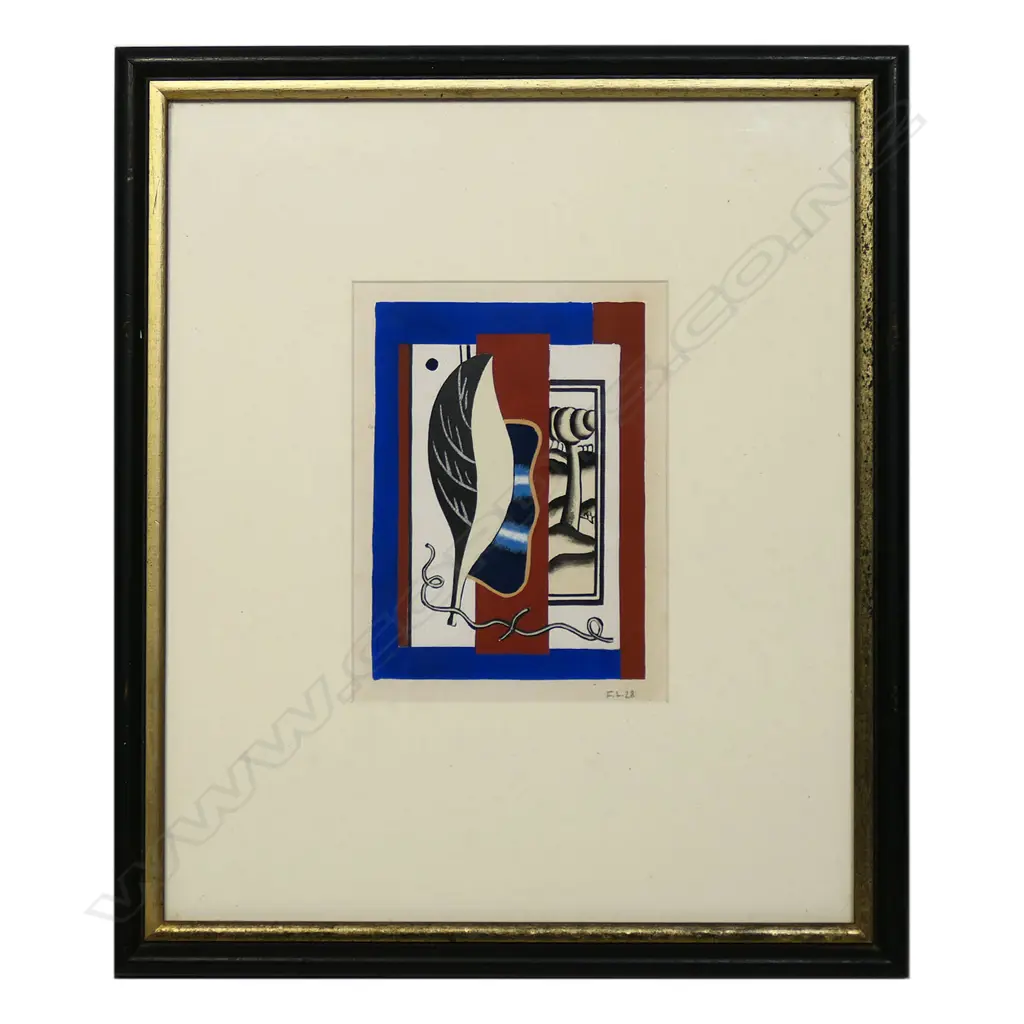 Fernand Leger (1881-1955) 'La feuille jaune', Image 1++