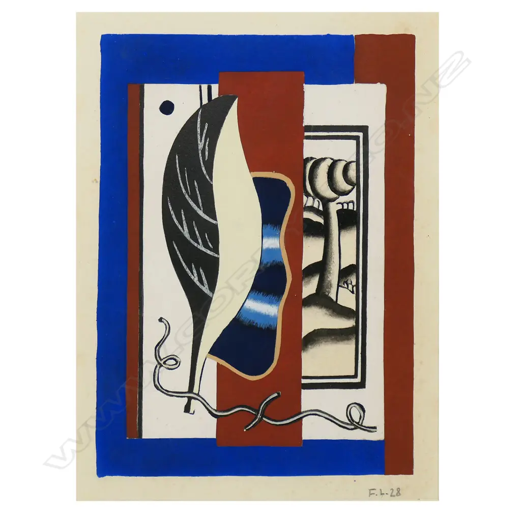 Fernand Leger (1881-1955) 'La feuille jaune', Image 1++
