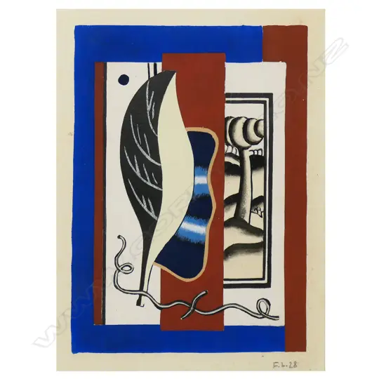 Fernand Leger (1881-1955) 'La feuille jaune',