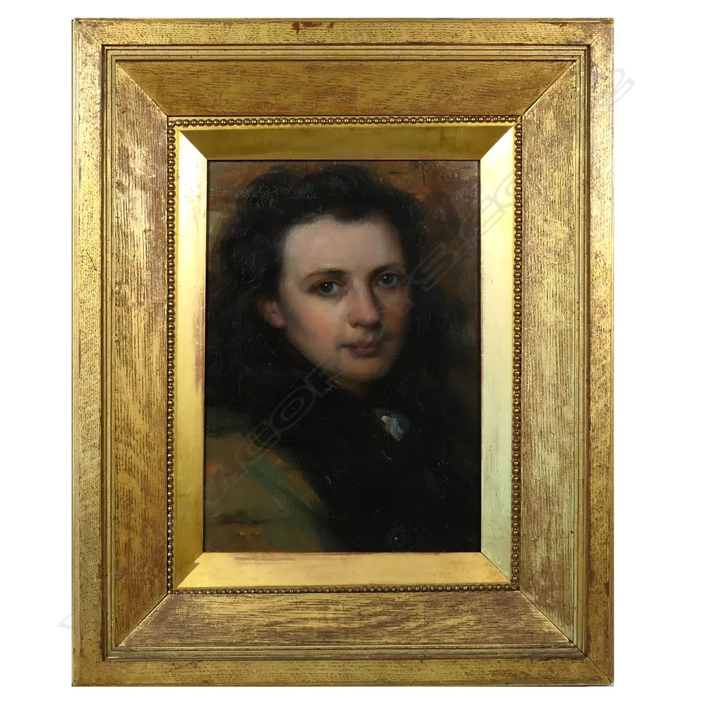 William M. Pratt (Scotland 1854-1936) Portrait of a Young Woman, Image 1++