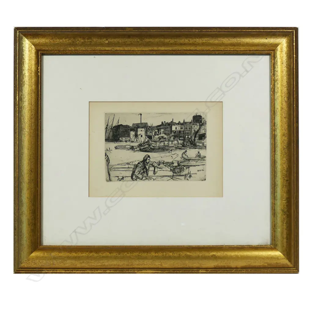 James McNeill Whistler (US/UK 1834-1903) 'Black Lion Wharf', Image 1++