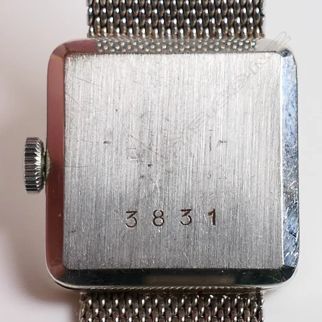 A 1970's Tewor ladies 18ct white gold stylish wrist watch, Image 1++