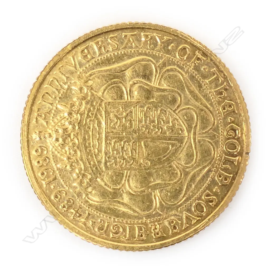 A '1489-1989 Anniversary of The Gold Sovereign' full gold sovereign, Image 1++